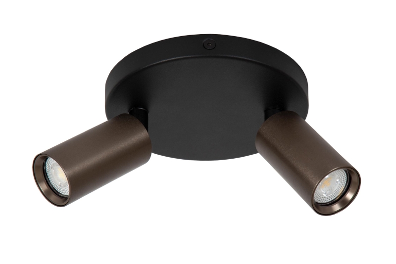 Lucide RITMO - Ceiling spotlight - Ø 15 cm - 2xGU10 (MR11) - Coffee